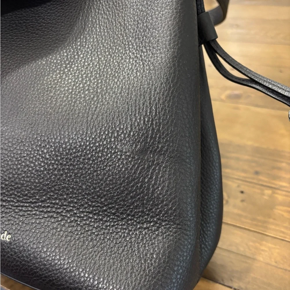 Kate Spade Marti Bucket Bag in Black Pebble Leather